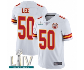 Men's Kansas City Chiefs #50 Darron Lee White Vapor Untouchable Limited Player Super Bowl LIV Bound Football Jersey