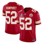 Men’s Kansas City Chiefs #52 Creed Humphrey Red 2024 F.U.S.E. Super Bowl LVIII Patch Vapor Untouchable Limited Football Stitched Jersey