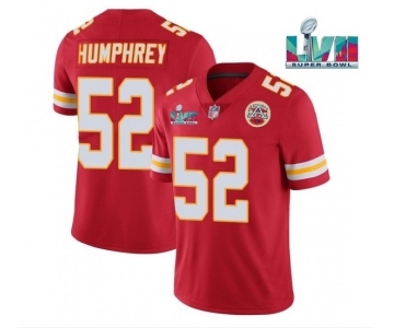 Men’s Kansas City Chiefs #52 Creed Humphrey Red Super Bowl LVII Patch Vapor Untouchable Limited Stitched Jersey