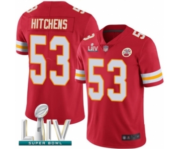 Men's Kansas City Chiefs #53 Anthony Hitchens Red Team Color Vapor Untouchable Limited Player Super Bowl LIV Bound Football Jersey