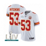 Men's Kansas City Chiefs #53 Anthony Hitchens White Vapor Untouchable Limited Player Super Bowl LIV Bound Football Jersey