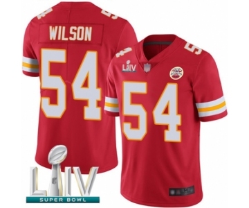 Men's Kansas City Chiefs #54 Damien Wilson Red Team Color Vapor Untouchable Limited Player Super Bowl LIV Bound Football Jersey