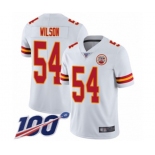 Men's Kansas City Chiefs #54 Damien Wilson White Vapor Untouchable Limited Player 100th Season Football Jersey