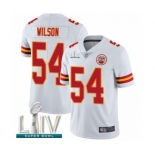 Men's Kansas City Chiefs #54 Damien Wilson White Vapor Untouchable Limited Player Super Bowl LIV Bound Football Jersey