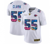 Men's Kansas City Chiefs #55 Frank Clark White Multi-Color 2020 Football Crucial Catch Limited Football Jersey