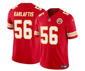 Men’s Kansas City Chiefs #56 George Karlaftis Red 2024 F.U.S.E Vapor Untouchable Limited Stitched Football Jersey