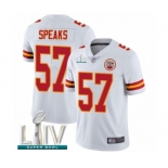 Men's Kansas City Chiefs #57 Breeland Speaks White Vapor Untouchable Limited Player Super Bowl LIV Bound Football Jersey