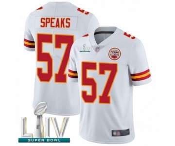 Men's Kansas City Chiefs #57 Breeland Speaks White Vapor Untouchable Limited Player Super Bowl LIV Bound Football Jersey