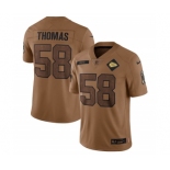 Men’s Kansas City Chiefs #58 Derrick Thomas 2023 Brown Salute To Service Limited Football Stitched Jersey