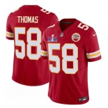 Men’s Kansas City Chiefs #58 Derrick Thomas Red 2024 F.U.S.E. Super Bowl LVIII Patch Vapor Untouchable Limited Football Stitched Jersey