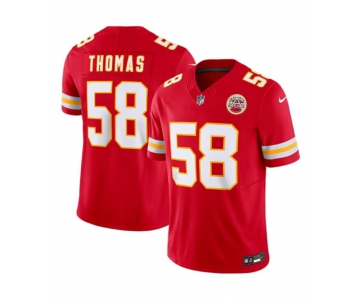 Men’s Kansas City Chiefs #58 Derrick Thomas Red 2024 F.U.S.E Vapor Untouchable Limited Stitched Football Jersey