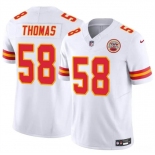 Men’s Kansas City Chiefs #58 Derrick Thomas White 2024 F.U.S.E Vapor Untouchable Limited Stitched Football Jersey