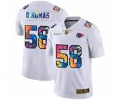 Men's Kansas City Chiefs #58 Derrick Thomas White Multi-Color 2020 Football Crucial Catch Limited Football Jersey