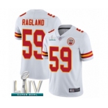 Men's Kansas City Chiefs #59 Reggie Ragland White Vapor Untouchable Limited Player Super Bowl LIV Bound Football Jersey