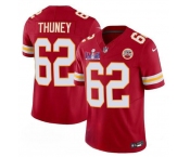 Men’s Kansas City Chiefs #62 Joe Thuney Red 2024 F.U.S.E. Super Bowl LVIII Patch Vapor Untouchable Limited Football Stitched Jersey