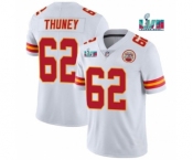 Men’s Kansas City Chiefs #62 Joe Thuney White Super Bowl LVII Patch Vapor Untouchable Limited Stitched Jersey