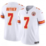 Men’s Kansas City Chiefs #7 Harrison Butker White 2024 F.U.S.E Vapor Untouchable Limited Stitched Football Jersey