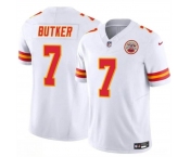 Men’s Kansas City Chiefs #7 Harrison Butker White 2024 F.U.S.E Vapor Untouchable Limited Stitched Football Jersey