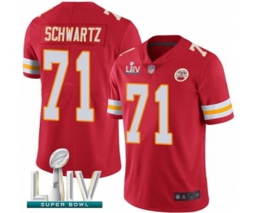 Men's Kansas City Chiefs #71 Mitchell Schwartz Red Team Color Vapor Untouchable Limited Player Super Bowl LIV Bound Football Jersey