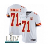 Men's Kansas City Chiefs #71 Mitchell Schwartz White Vapor Untouchable Limited Player Super Bowl LIV Bound Football Jersey