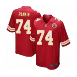 Men's Kansas City Chiefs #74 Martinas Rankin Game Red Team Color Football Jersey