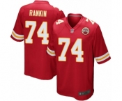 Men's Kansas City Chiefs #74 Martinas Rankin Game Red Team Color Football Jersey