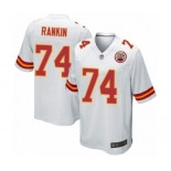 Men's Kansas City Chiefs #74 Martinas Rankin Game White Football Jersey