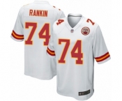 Men's Kansas City Chiefs #74 Martinas Rankin Game White Football Jersey