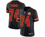 Men's Kansas City Chiefs #74 Martinas Rankin Limited Black Rush Vapor Untouchable Football Jersey