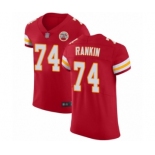 Men's Kansas City Chiefs #74 Martinas Rankin Red Team Color Vapor Untouchable Elite Player Football Jersey