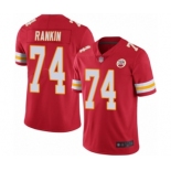 Men's Kansas City Chiefs #74 Martinas Rankin Red Team Color Vapor Untouchable Limited Player Football Jersey