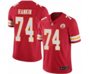 Men's Kansas City Chiefs #74 Martinas Rankin Red Team Color Vapor Untouchable Limited Player Football Jersey