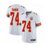 Men's Kansas City Chiefs #74 Martinas Rankin White Vapor Untouchable Limited Player Football Jersey