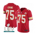 Men's Kansas City Chiefs #75 Cameron Erving Red Team Color Vapor Untouchable Limited Player Super Bowl LIV Bound Football Jersey