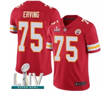 Men's Kansas City Chiefs #75 Cameron Erving Red Team Color Vapor Untouchable Limited Player Super Bowl LIV Bound Football Jersey