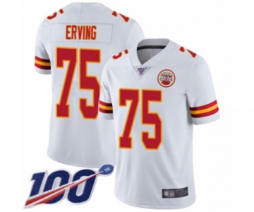 Men's Kansas City Chiefs #75 Cameron Erving White Vapor Untouchable Limited Player 100th Season Football Jersey