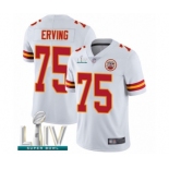 Men's Kansas City Chiefs #75 Cameron Erving White Vapor Untouchable Limited Player Super Bowl LIV Bound Football Jersey