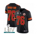 Men's Kansas City Chiefs #76 Laurent Duvernay-Tardif Limited Black Rush Vapor Untouchable Super Bowl LIV Bound Football Jersey