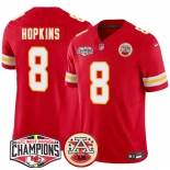 Men's Kansas City Chiefs #8 DeAndre Hopkins Red F.U.S.E. 2024 AFC West Division Champions Vapor Limited Stitched Football Jersey