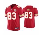 Men's Kansas City Chiefs #83 Noah Gray Red Limited Stitched Football Jersey