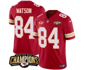 Men’s Kansas City Chiefs #84 Justin Watson Red 2023 F.U.S.E. AFC West Champions With NKH Patch Vapor Untouchable Limited Football Stitched Jersey