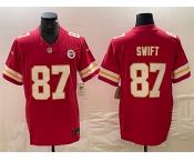 Men's Kansas City Chiefs #87 Taylor Swift Red F.U.S.E. Vapor Untouchable Limited Football Stitched Jersey