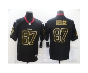 Men's Kansas City Chiefs #87 Travis Kelce Black Gold Nike Limited Jersey