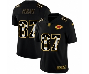 Men's Kansas City Chiefs #87 Travis Kelce Black Jesus Faith Limited Player Football Jersey