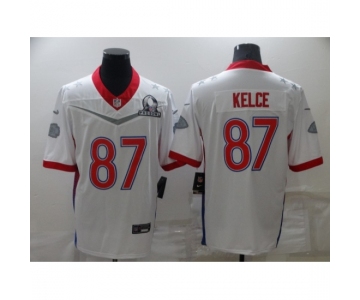 Men's Kansas City Chiefs #87 Travis Kelce Nike White 2022 AFC Pro Bowl Limited Jersey