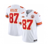 Men’s Kansas City Chiefs #87 Travis Kelce White 2023 F.U.S.E. With NKH Patch Vapor Untouchable Limited Football Stitched Jersey