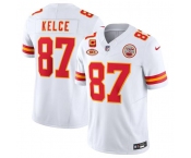 Men’s Kansas City Chiefs #87 Travis Kelce White 2024 F.U.S.E. With NKH Patch And 4-star C Patch Vapor Untouchable Limited Football Stitched Jersey