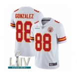 Men's Kansas City Chiefs #88 Tony Gonzalez White Vapor Untouchable Limited Player Super Bowl LIV Bound Football Jersey