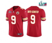 Men’s Kansas City Chiefs #9 JuJu Smith-Schuster Red Super Bowl LVII Patch Vapor Untouchable Limited Stitched Jersey