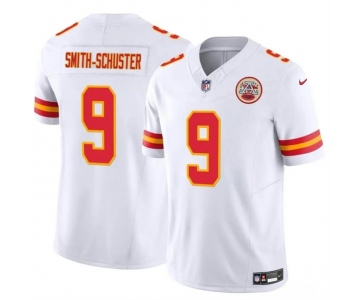 Men’s Kansas City Chiefs #9 JuJu Smith-Schuster White 2023 F.U.S.E Vapor Untouchable Limited Stitched Football Jersey